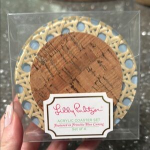 Lilly Pulitzer Acrylic Cork Coaster Set